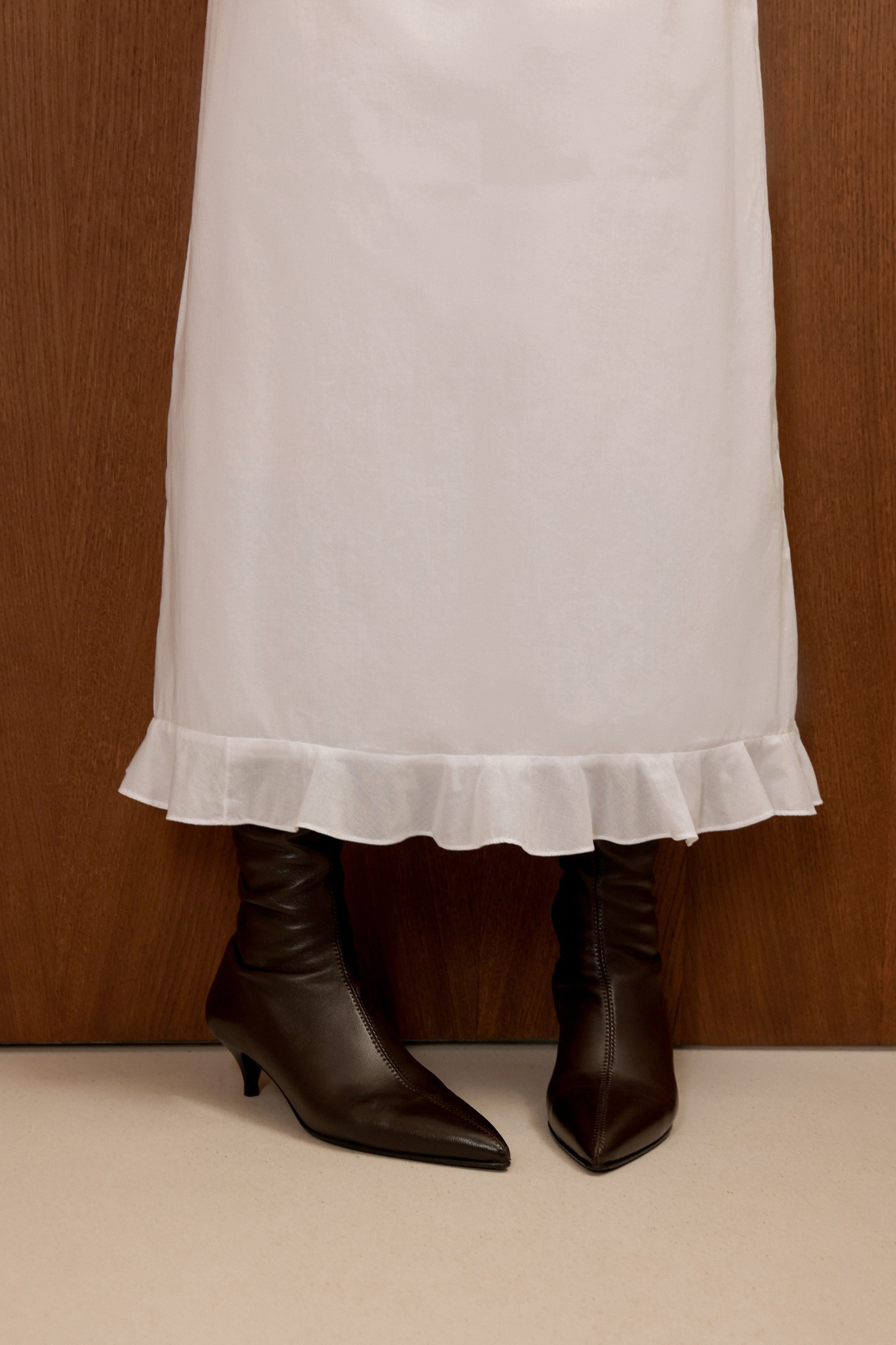 Cotton skirt with elastic band and drawstring
